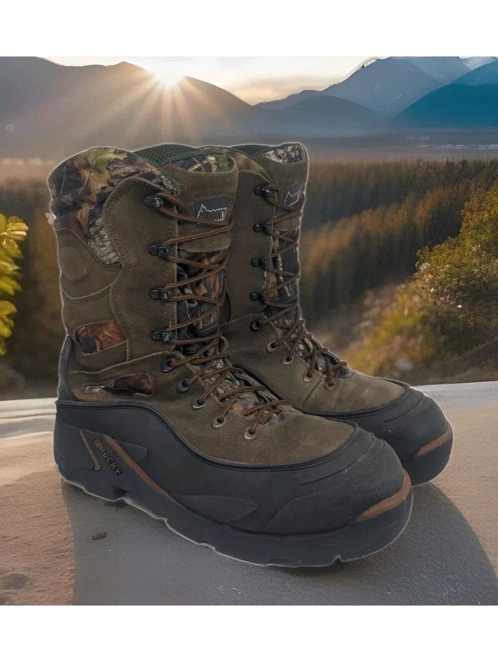 Rocky Blizzard Stalker Hunting Boots Waterproof 1200G Thinsulate 9” Camo Mens 13